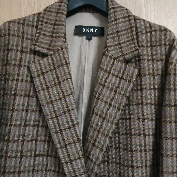 [BUNJANG] DKNY Oversized Check Jacket / DKNY 울 100 오버핏 체크자켓