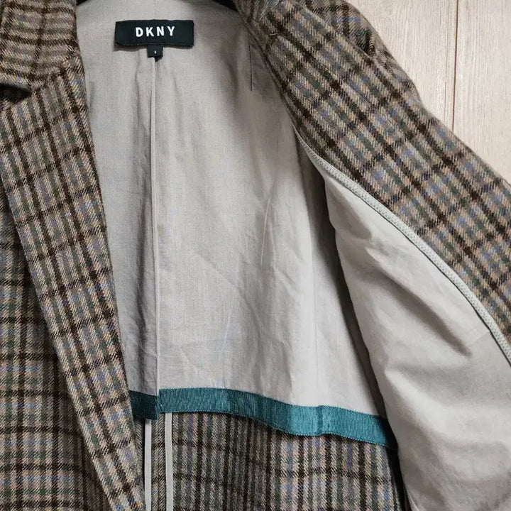 [BUNJANG] DKNY Oversized Check Jacket / DKNY 울 100 오버핏 체크자켓