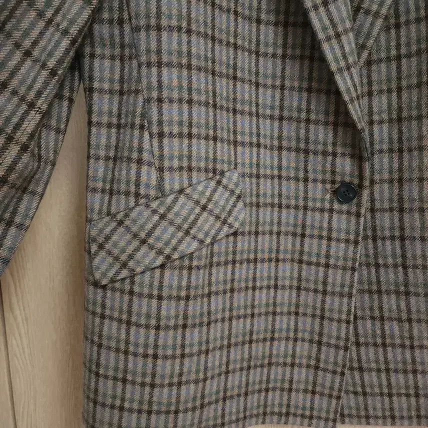 [BUNJANG] DKNY Oversized Check Jacket / DKNY 울 100 오버핏 체크자켓