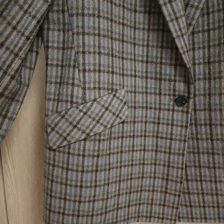 [BUNJANG] DKNY Oversized Check Jacket / DKNY 울 100 오버핏 체크자켓