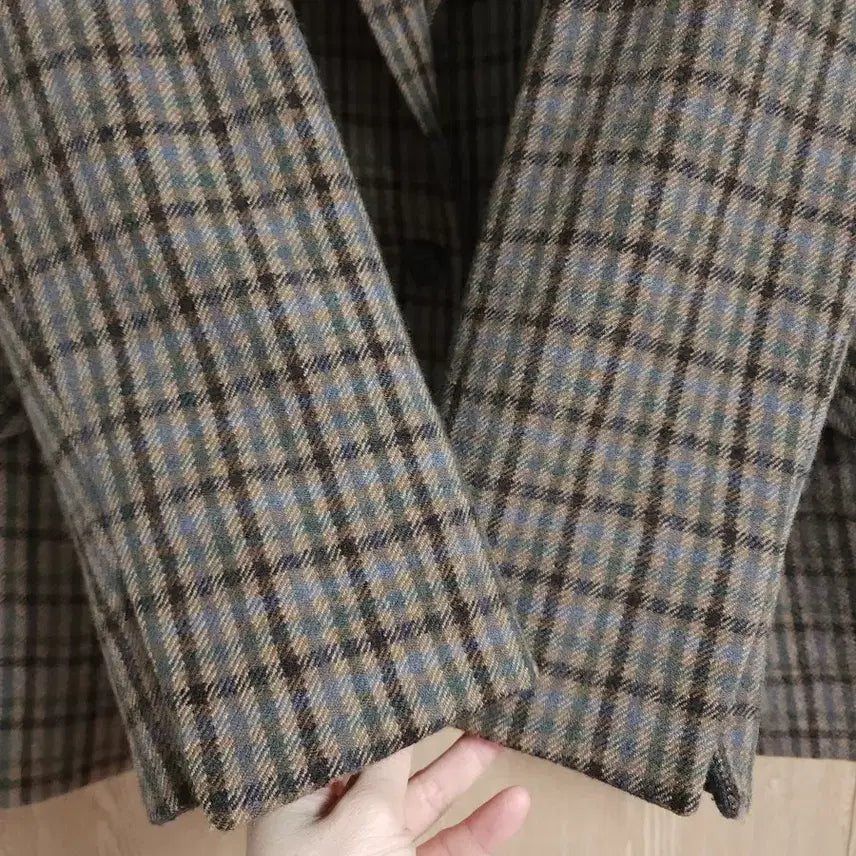[BUNJANG] DKNY Oversized Check Jacket / DKNY 울 100 오버핏 체크자켓