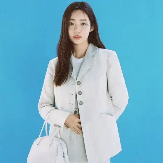 [BUNJANG] Marithe Francois Girbaud Run Leather White Bowling Mini Bag / 마리떼 프랑소와 저버 룬 레더 백 화이트 볼링 미니 차정원 토트 숄더