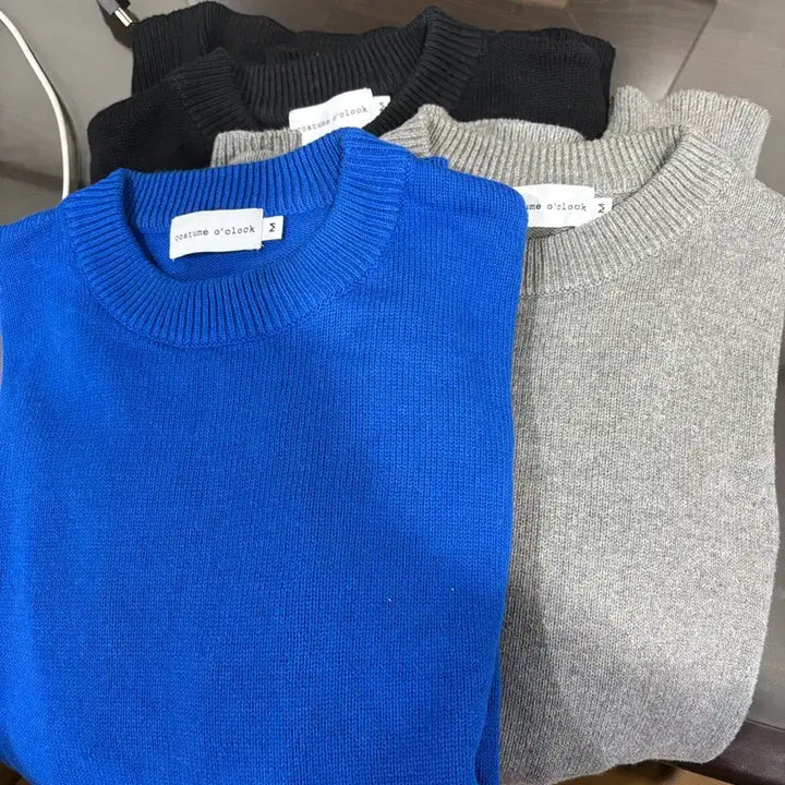 [BUNJANG] Custom A Clock Soft Cotton Crew Neck Knit (M) / (무료배송) [M] 커스텀어클락 소프트 코튼 크루넥 니트 (3칼라)