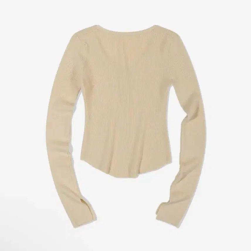 [SOLD OUT] 무신사 모아 심 라인 버튼 니트 아이보리 ivory 베이지