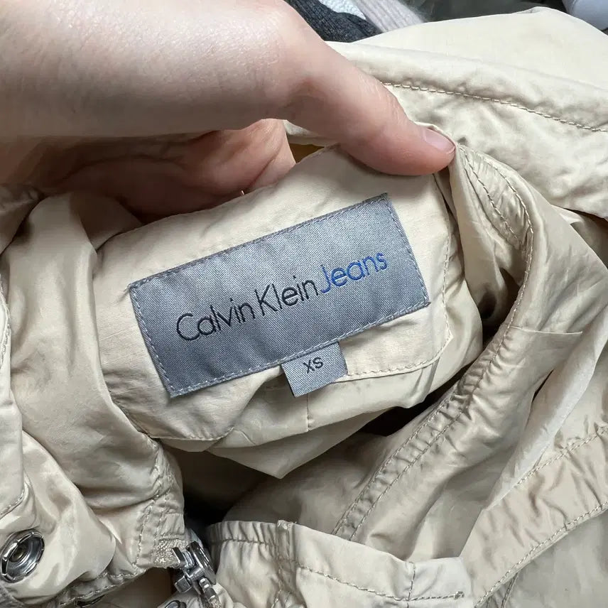 [BUNJANG] Calvin Klein Long Windbreaker Jacket / CK 캘빈클라인/롱 자켓 바람막이 코트 여S M/라덴