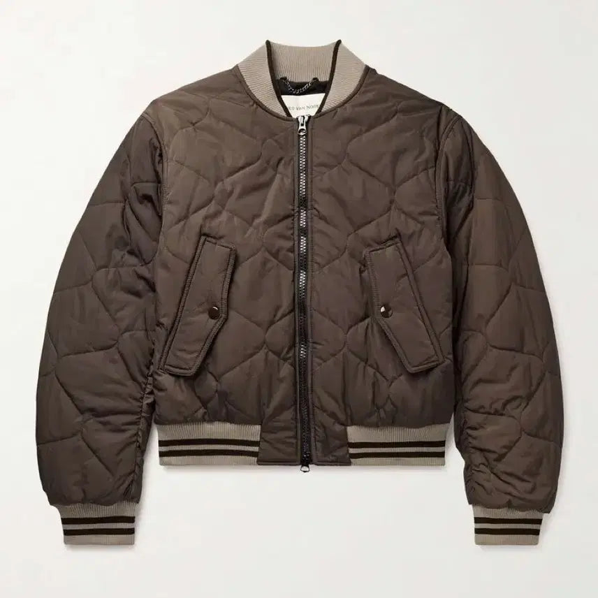 [BUNJANG] Dries Van Noten Quilted Bomber Jacket Brown / 드리스 반 노튼 퀼팅 봄버 자켓 브라운