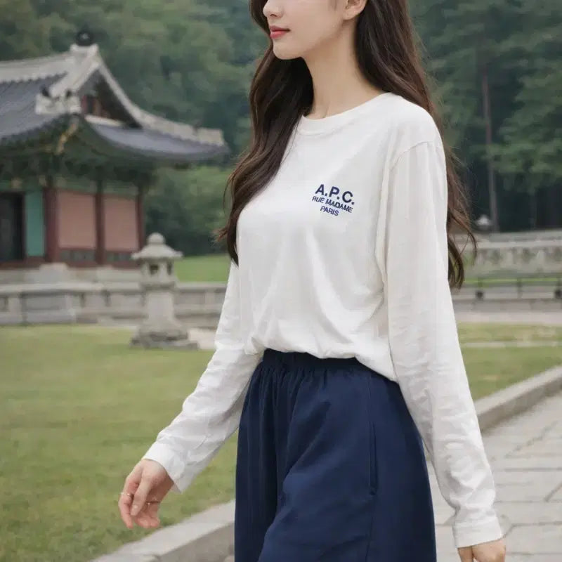 [BUNJANG] A.P.C. Olivier Long Sleeve T-shirt / [여자-XS]A.P.C. 올리비에 긴팔 티셔츠 롱슬리브