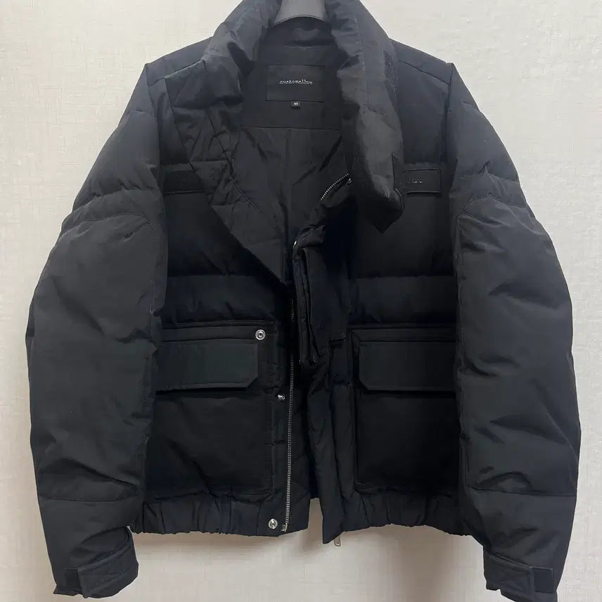 [BUNJANG] Customellow X Silencian Oversized Goose Down Short Padded Jacket / 남자 커스텀멜로우 X 실렌시온 오버핏 구스 다운 숏패딩 자켓 100