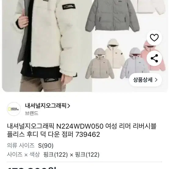[BUNJANG] National Geographic Reversible Fleece Hoodie Jacket / 내셔널지오그래픽 양면 플리스 후디 점퍼 무료배송