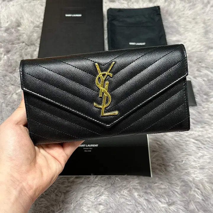[BUNJANG] Louis Vuitton Taurillon Brazza Wallet Black Long Wallet / 연습용