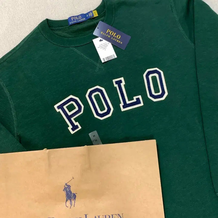 [BUNJANG] Polo Vintage Patch Logo Sweatshirt (Sealed) / [QR가능/쇼핑백O] 폴로 빈티지 패치 로고 맨투맨 미개봉 새상품