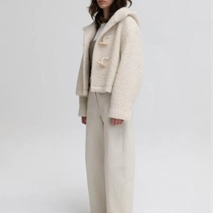 [BUNJANG] Monoha Curly Hood Jumper / 모노하 컬리 후드 점퍼 뽀글이 떡볶이 스무스무드 타낫 킨더살몬