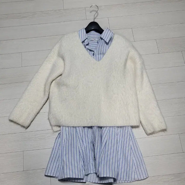 [BUNJANG] DUELL Stripe Shirt Dress / 듀엘 스트라이프 셔츠원피스