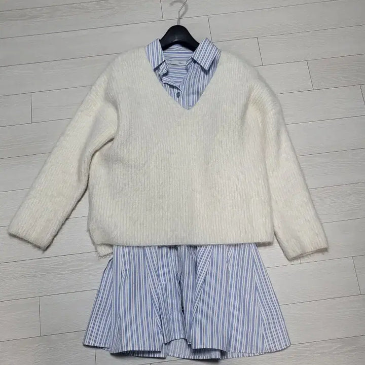 [BUNJANG] DUELL Stripe Shirt Dress / 듀엘 스트라이프 셔츠원피스