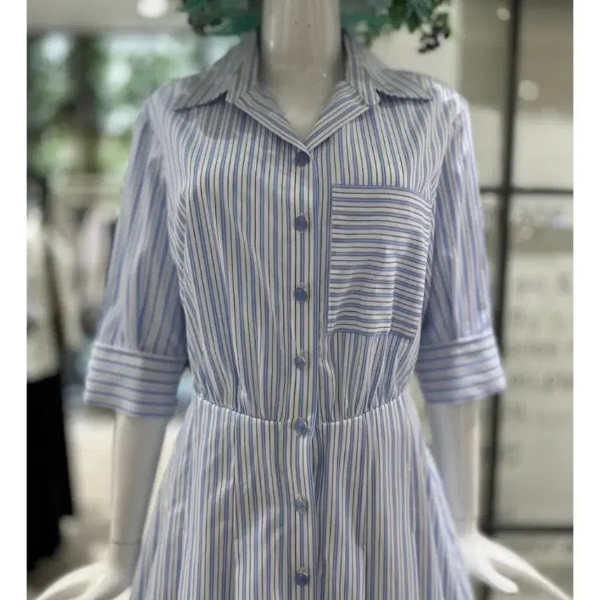[BUNJANG] DUELL Stripe Shirt Dress / 듀엘 스트라이프 셔츠원피스