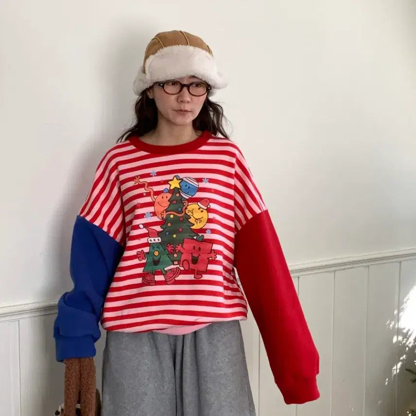 [BUNJANG] Venti December Fleece Sweatshirt (Pink) / [새상품/세일] 벤티 디셈버 기모 맨투맨 (핑크)