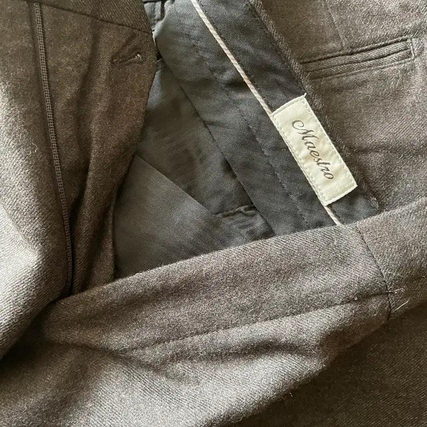 [SOLD OUT] (새제품) 마에스트로 브라운 울 팬츠