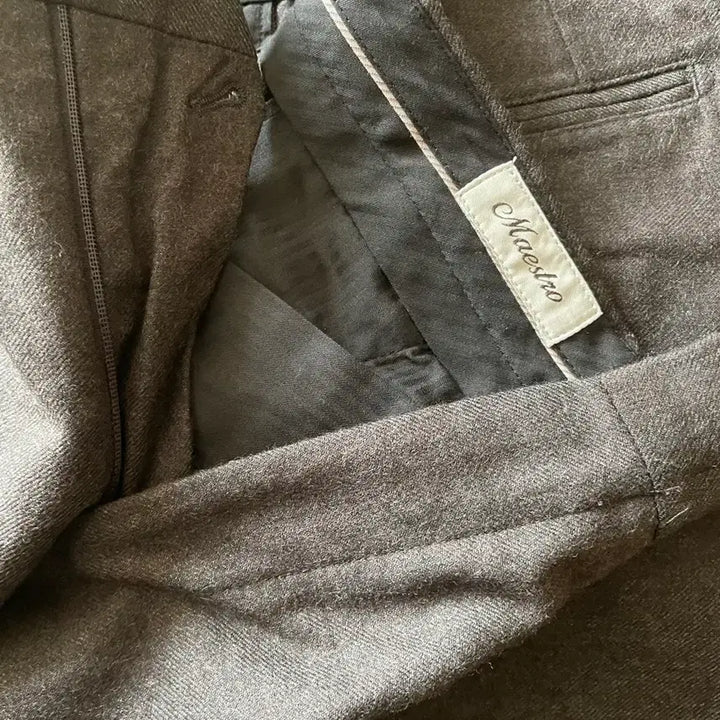 [SOLD OUT] (새제품) 마에스트로 브라운 울 팬츠