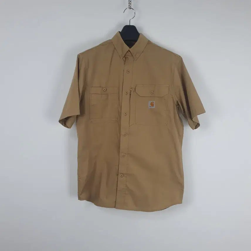 [BUNJANG] Carhartt Short Sleeve Work Shirt Brown M / 1107.칼하트 반팔 워크셔츠 브라운 컬러M