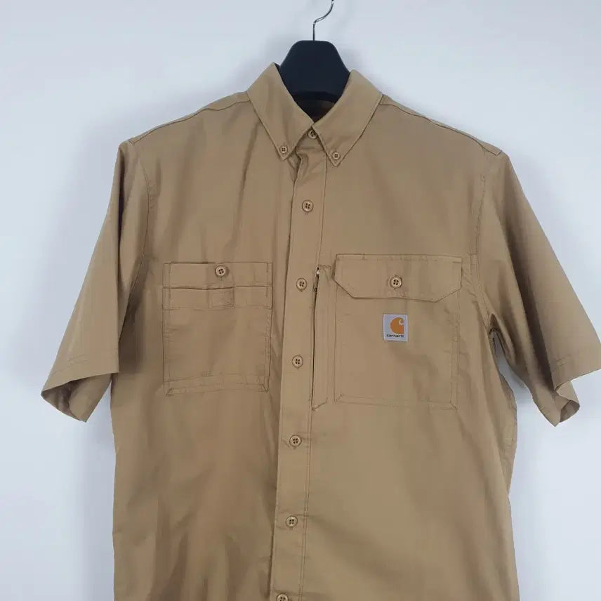 [BUNJANG] Carhartt Short Sleeve Work Shirt Brown M / 1107.칼하트 반팔 워크셔츠 브라운 컬러M