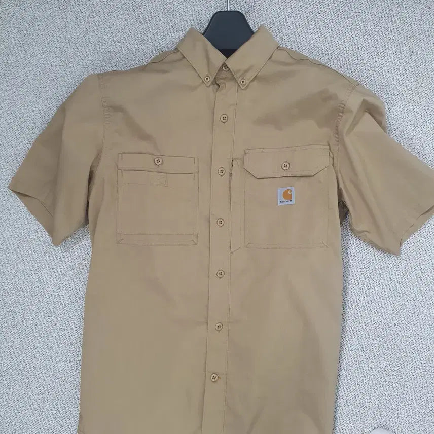 [BUNJANG] Carhartt Short Sleeve Work Shirt Brown M / 1107.칼하트 반팔 워크셔츠 브라운 컬러M