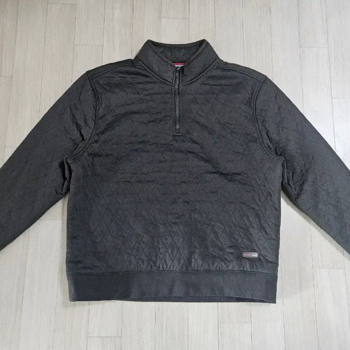 [BUNJANG] Teddy Bear Quilted Half-Zip Sweatshirt (Size 105) / 테디베어 보아털 퀄팅 하프집업 스웨트셔츠 105