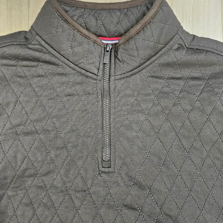 [BUNJANG] Teddy Bear Quilted Half-Zip Sweatshirt (Size 105) / 테디베어 보아털 퀄팅 하프집업 스웨트셔츠 105