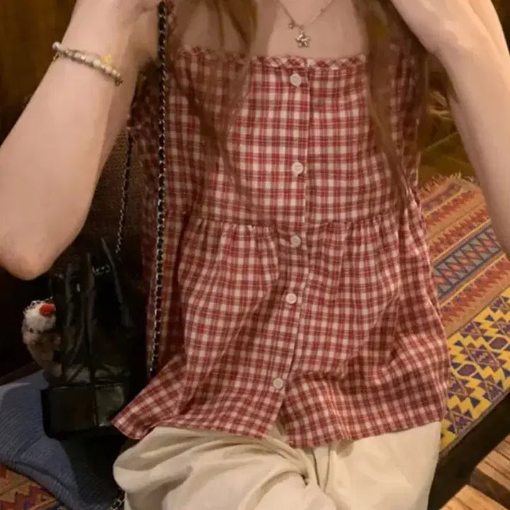 [BUNJANG] N/A Tank Top / 리피 나시블라우스 나시