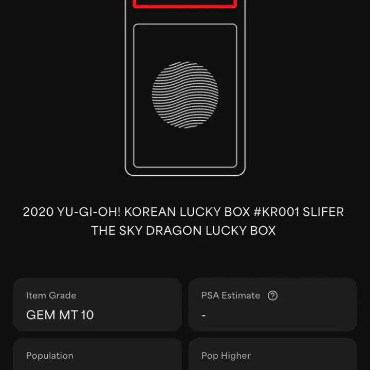[BUNJANG] Yu-Gi-Oh! Osiris the Sky Dragon PSA 10 Card / 유희왕카드 오시리스의 천공룡 PSA 10 프시크