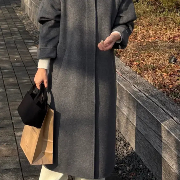 [BUNJANG] Cashmere Wool Long Coat / 캐시 울 롱코트
