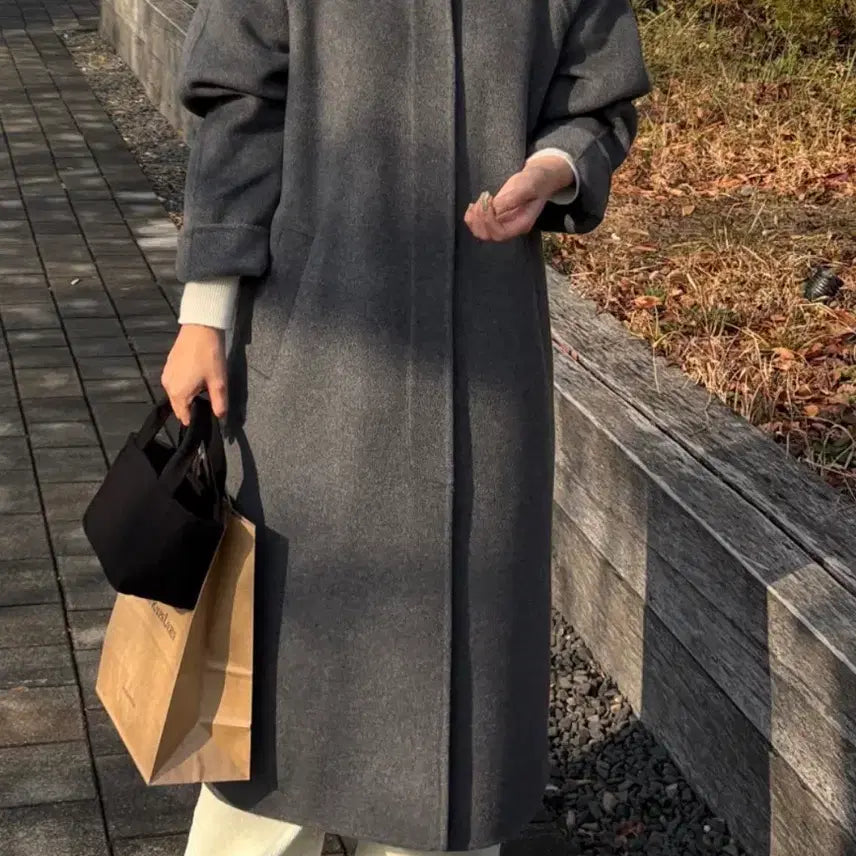 [BUNJANG] Cashmere Wool Long Coat / 캐시 울 롱코트