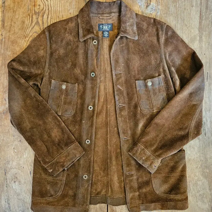 [BUNJANG] RRL Suede Leather Work Jacket / 더블알엘 스웨이드 레더  워크 자켓