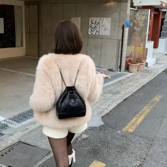 [BUNJANG] Sober Shop Ivory Fur Coat / 소버샵 퍼