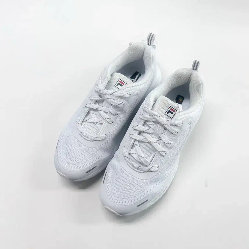 [BUNJANG] Fila Running Shoes - All White Mesh Sneakers / [245] 휠라 운동화 올화이트 메쉬 런닝화 1RM01259D