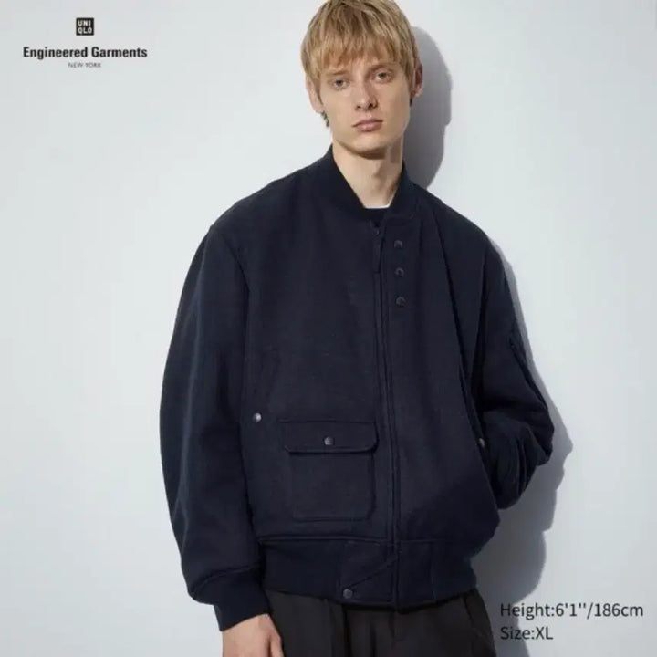 [BUNJANG] Uniqlo Engineered Garments Short Blouson (Navy) / [3XL] 유니클로 X 엔지니어드 가먼츠 쇼트 블루종 네이비 새상품