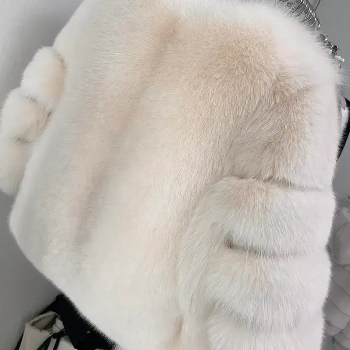 [BUNJANG] Buttique You Shadow Fox Fur Coat / 부띠끄유 쉐도우 폭스 퍼