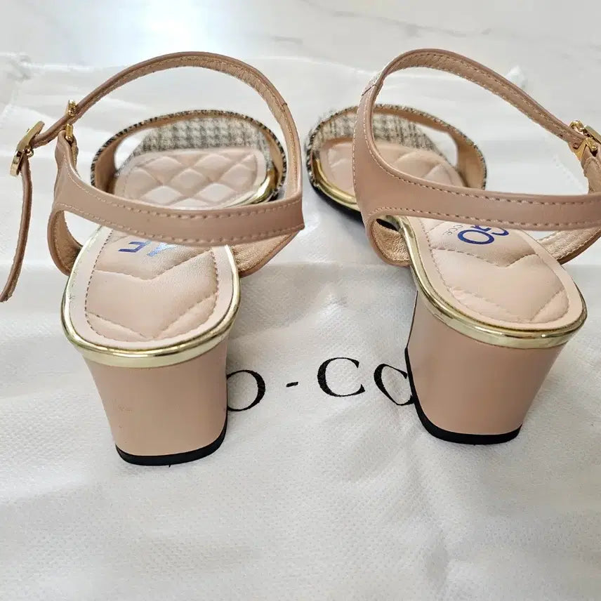 [BUNJANG] Gose Houndstooth Pearl Sandals (225) / (새상품)고세 펄 하운즈투스 샌들 225사이즈