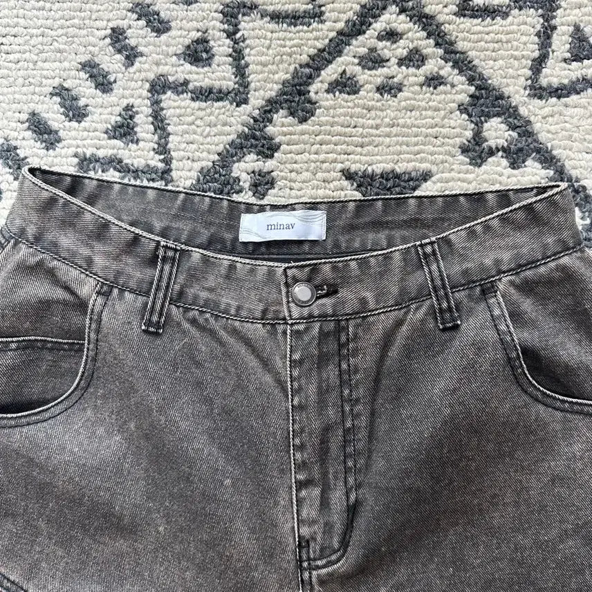 [BUNJANG] Minav Denim Biker Pants / 미나브 데님 바이커 팬츠
