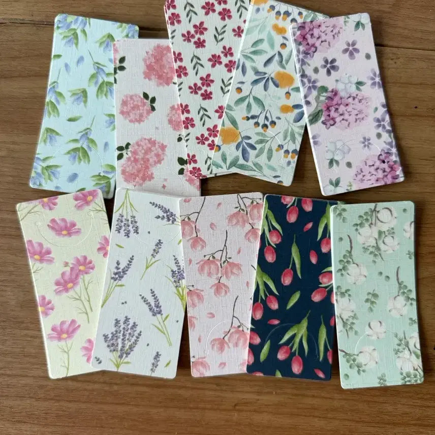 [BUNJANG] Floral Bookmark Set / 반달 북마크 플로럴 40매 세트