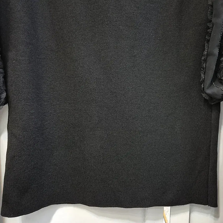 [BUNJANG] Egoist Sheer Sleeve Knit Top / 에고이스트 쉬폰 소매 니트티