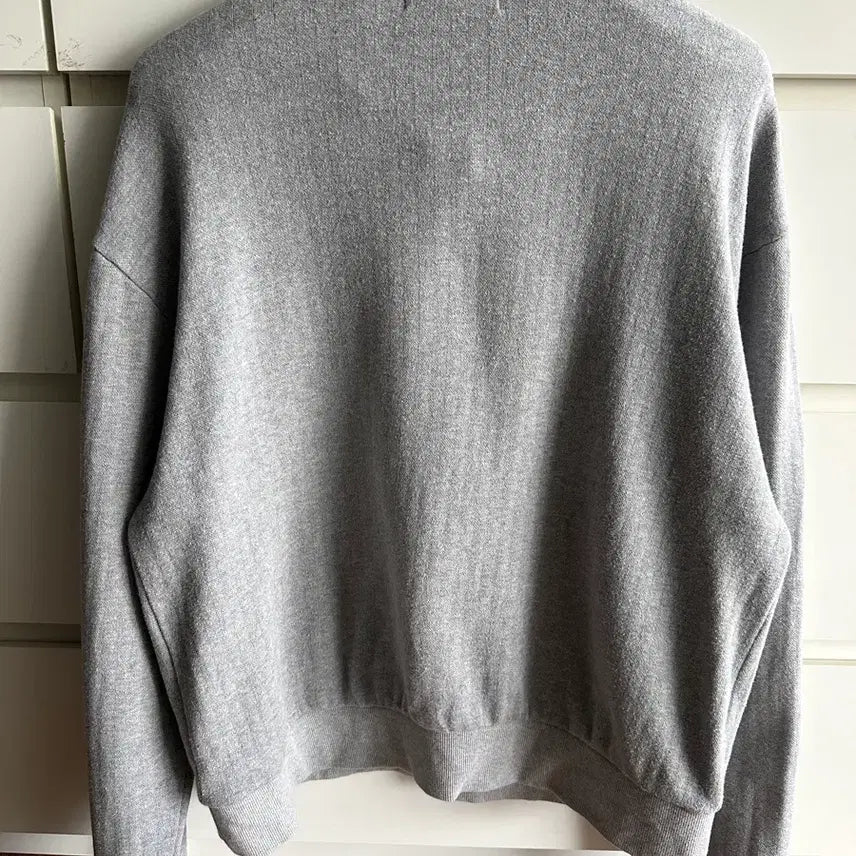 [SOLD OUT] [L] 사운즈라이프 하프 집 풀오버 맨투맨 멜란지그레이