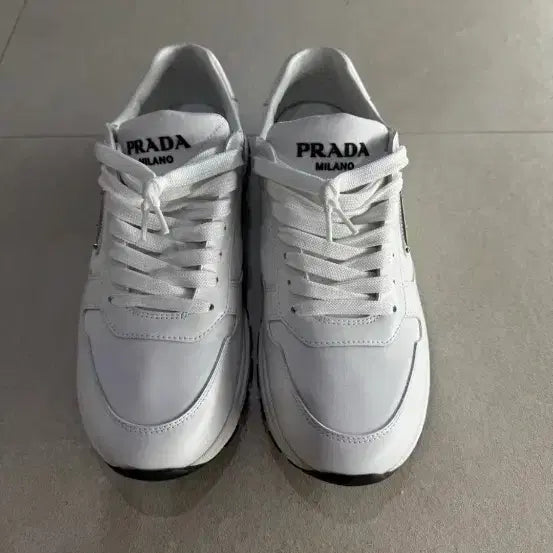 [BUNJANG] Prada Nylon and Brushed Leather Sneakers / 프라다리나일론및브러쉬드스니커즈