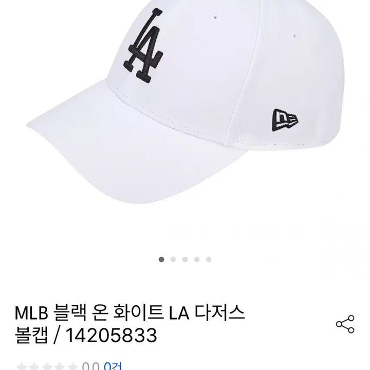 [BUNJANG] MLB LA Dodgers Black on White Cap / (새제품) 뉴에라 MLB 블랙 온 화이트 LA 다저스 볼캡