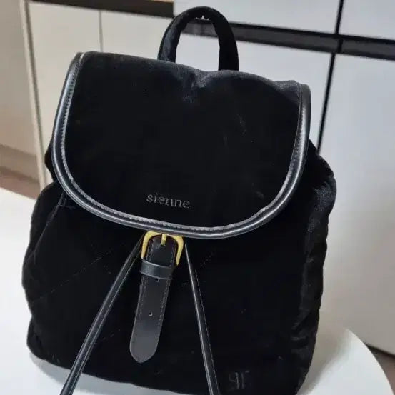 [BUNJANG] Sienne Nouvelle Velvet Backpack / 시엔느 sienne 누벨르 벨벳 백팩