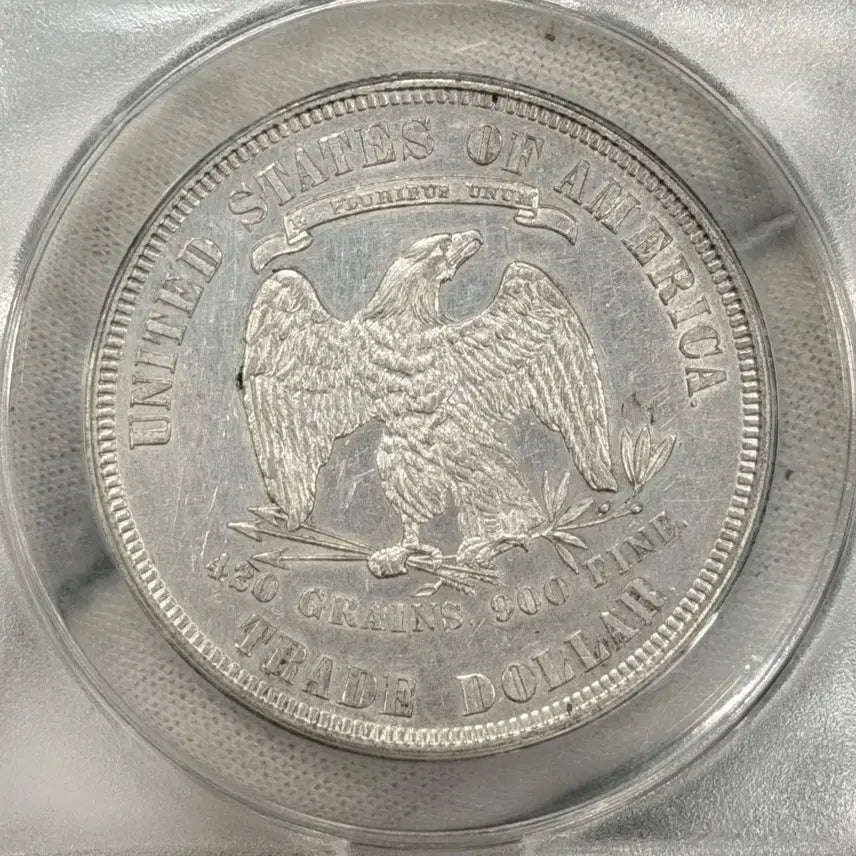 [BUNJANG] 1877 Trade Dollar Silver Coin AU58 / 1877년 트레이드 달러 무역은화 58등급입니다.