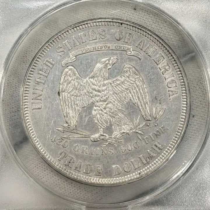 [BUNJANG] 1877 Trade Dollar Silver Coin AU58 / 1877년 트레이드 달러 무역은화 58등급입니다.