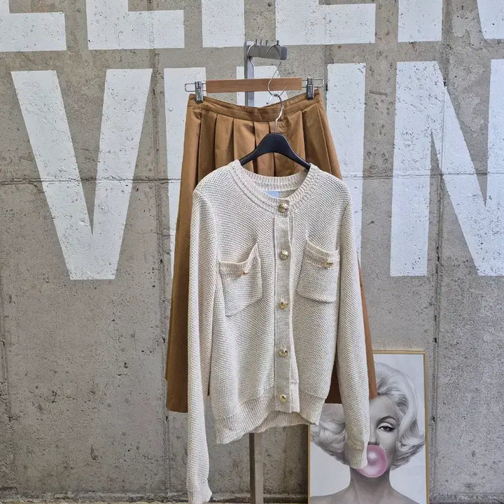 [BUNJANG] ST. JOHN 2024 Tweed Knit Cardigan / 특가)ST.JOHN(2024)트위드 니트가디건