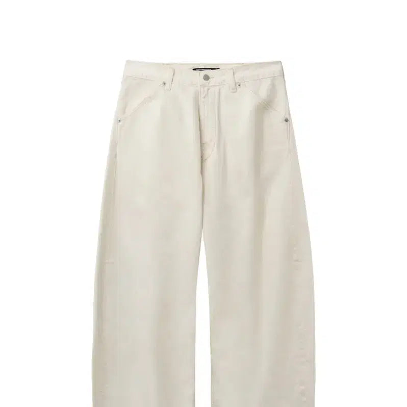 [BUNJANG] Hatching Room Wide Curve Jeans Ecru / (5) 해칭룸 와이드 커브진 에크루