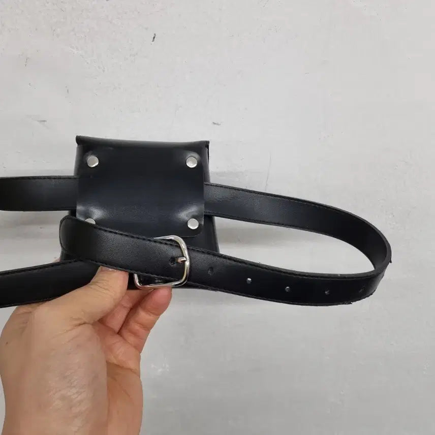 [BUNJANG] Leather Pocket Belt / [free size] 가죽 포켓 벨트