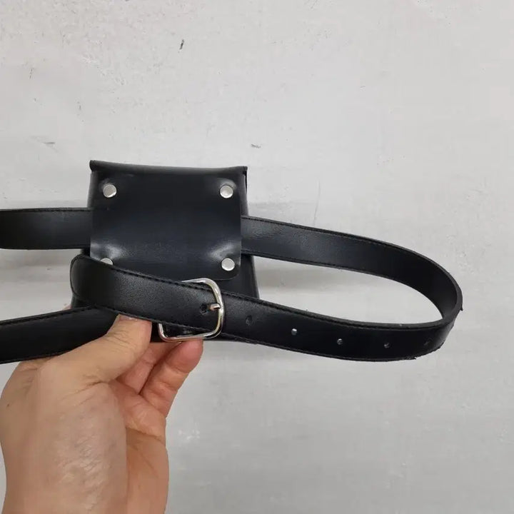 [BUNJANG] Leather Pocket Belt / [free size] 가죽 포켓 벨트
